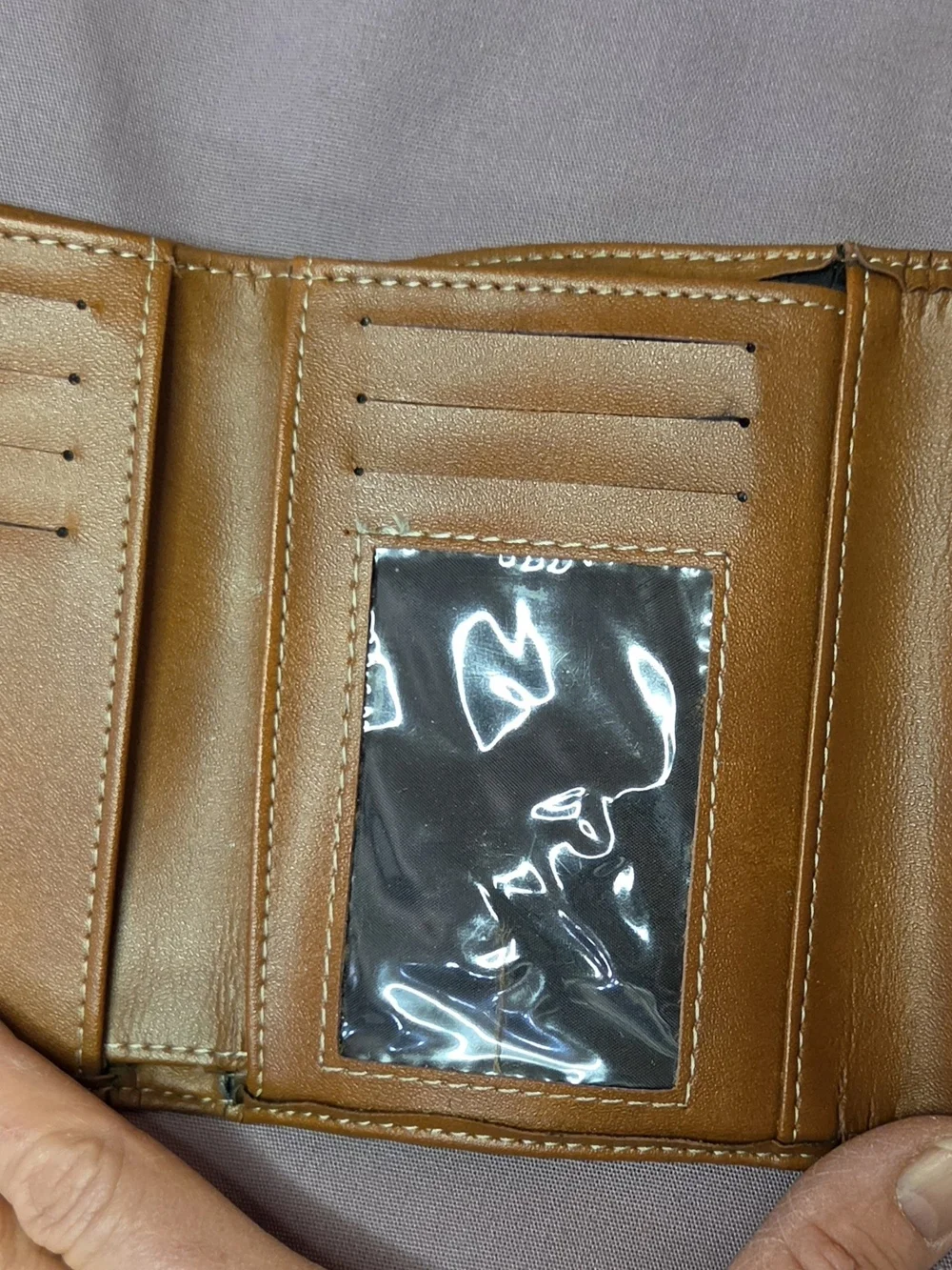 VINTAGE Dooney & Bourke Olive Green and Brown Pebbled Leather Wallet